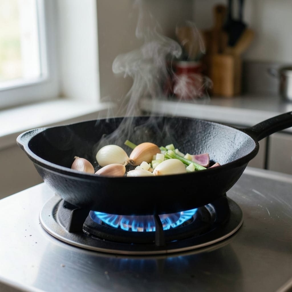 The first pass, in the pan